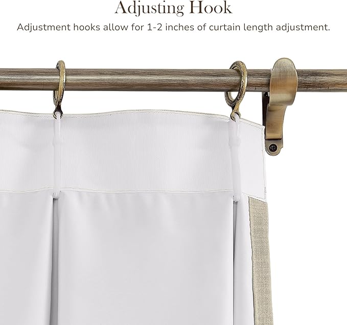 TWOPAGES 150 W x 102 L inch Pinch Pleated Curtain Room Darkening Linen Drapery - Image 4