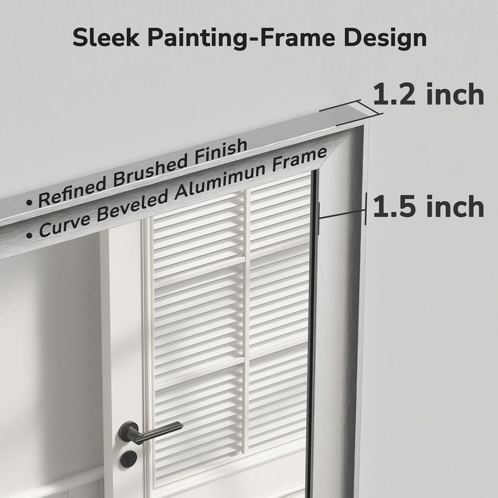 USHOWER 2 Pack 24x36 Inch Brushed Nickel Bathroom Mirrors for Over Sink