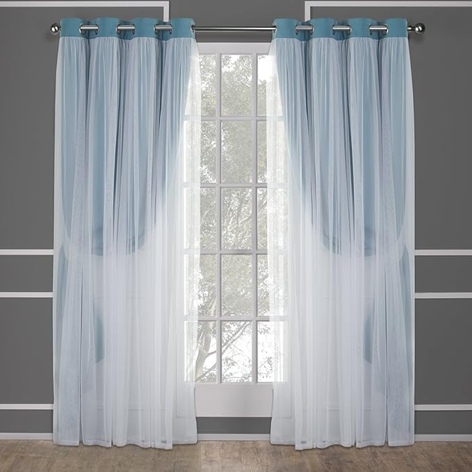 TOWN & COUNTRY LUXE Talia Double Layer Indoor Curtains, Sheer and Room - Image 2