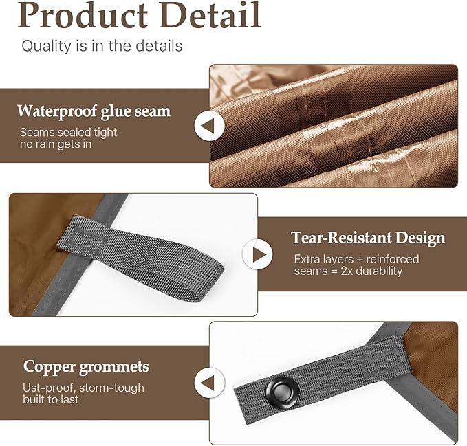 Camping Tarp Tent Portable Multifunctional Bushcraft Backpacking Tear-Resistant - Image 3