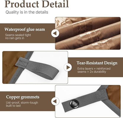 Camping Tarp Tent Portable Multifunctional Bushcraft Backpacking Tear-Resistant - Image 3