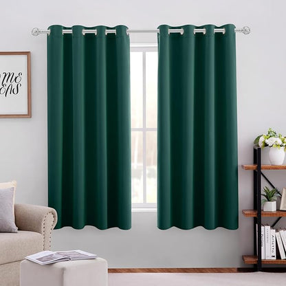 HOMEIDEAS Dark Green Blackout Curtains by HOMEIDEAS