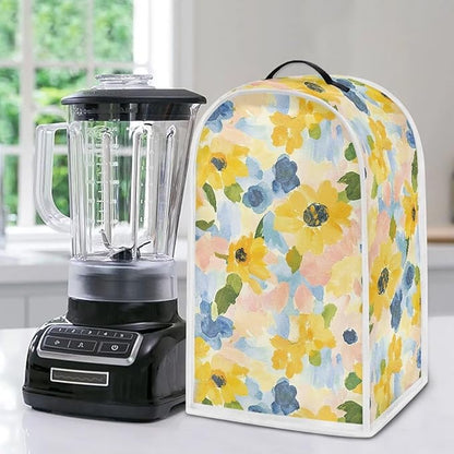 Yellow Floral Kitchen Blender Cover Universal Fits Kitchen Cover - Image 4