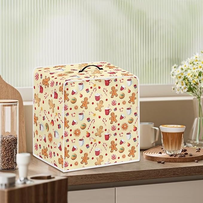 Christmas Coffee Maker Cover Dust Resistant Small Kitchen Appliance Protector - Image 3