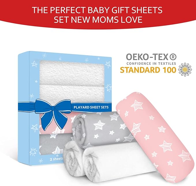Pack and Play Sheets & Waterproof Terry Pack N Play Mattress Protector Pad - Image 4