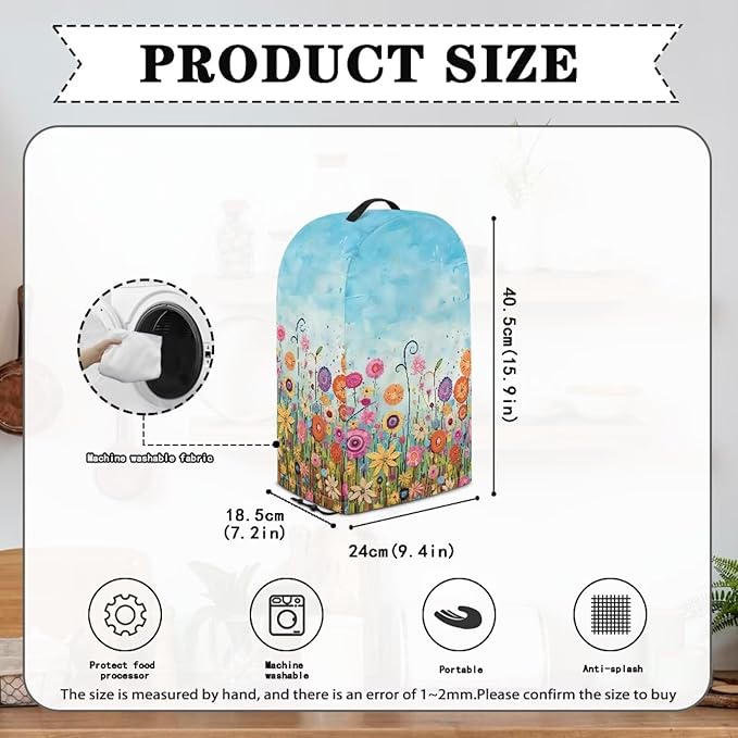 Colorful Daisy Print Blender Covers - Image 6