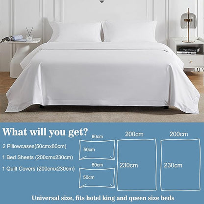 4pcs Superior Disposable Travel Bedset Ready-to-Use Large Size Bed Linens - Image 3