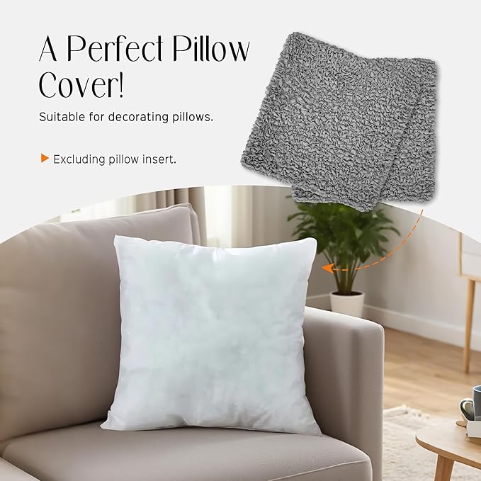 Throw Pillow Covers 18x18 Inch Solid Stretch Fabric Flexible Size Decorative - Image 7