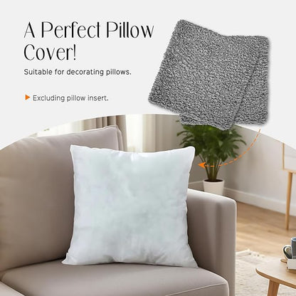 Throw Pillow Covers 18x18 Inch Solid Stretch Fabric Flexible Size Decorative - Image 7