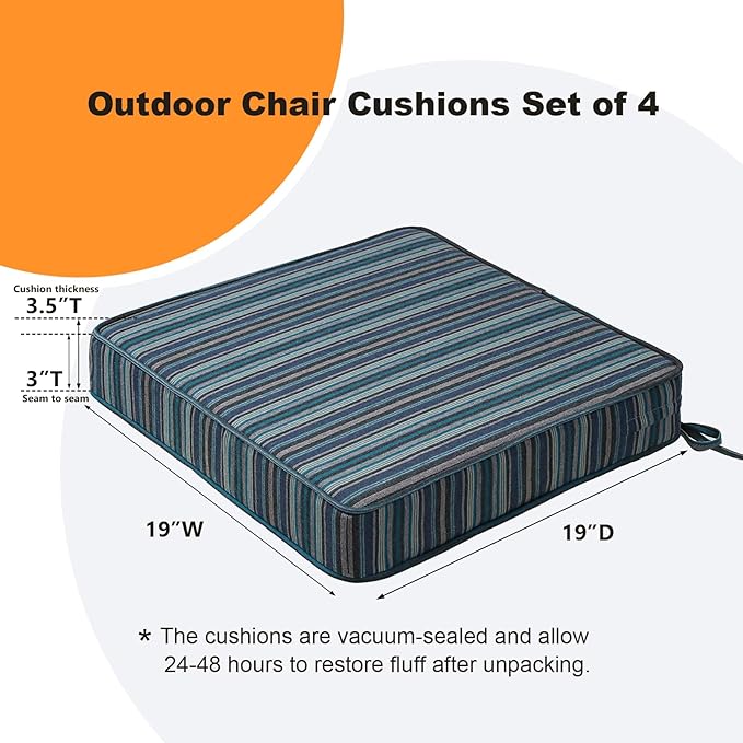 Sunbrella Square Corner Seat Cushions, Indoor Outdoor Water Repellent Universal - Image 6