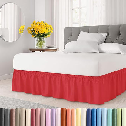 Wrap Around Dust Ruffle Bed Skirt by CGKUnlimited