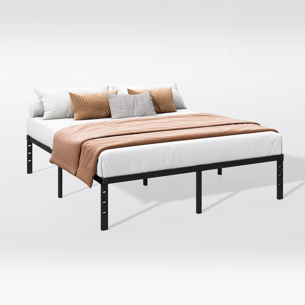 Hafenpo 12 Inch Queen Bed Frame, Under Bed Storage, Black