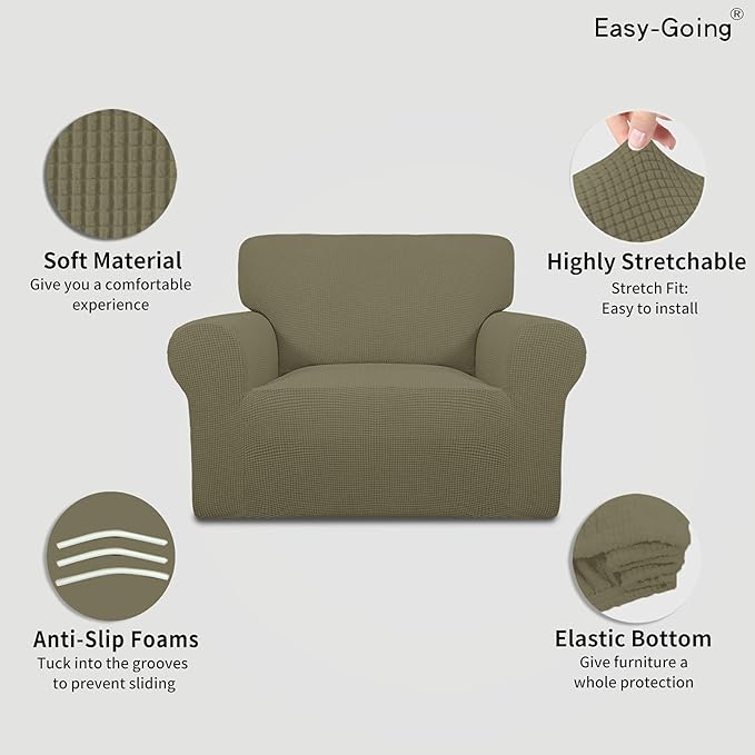 Easy-Going Stretch Oversized Chair Sofa Slipcover 1-Piece Couch Sofa Cover - Image 3