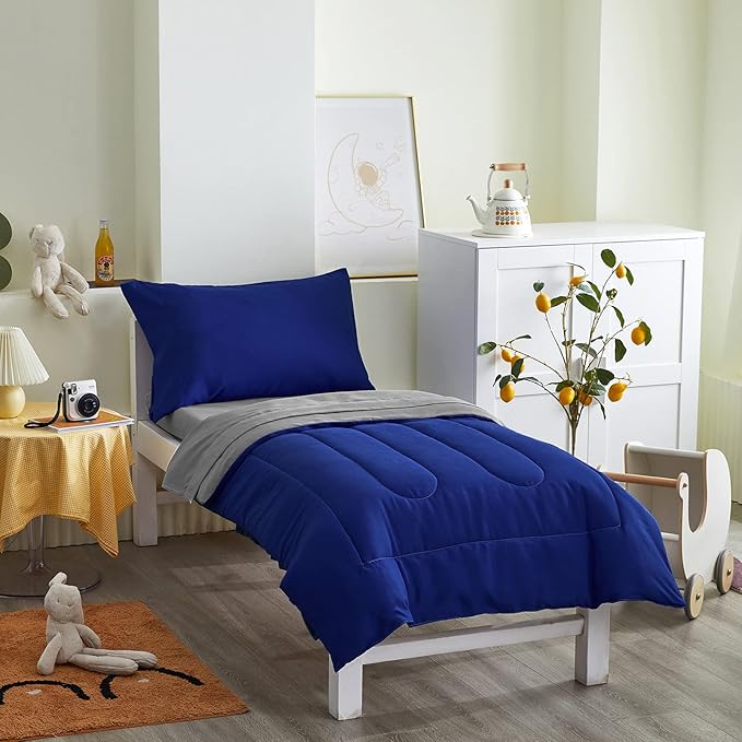 4 Pieces Toddler Bedding Set Ultra Soft and Breathable Toddler Comforter Sheet - Image 4