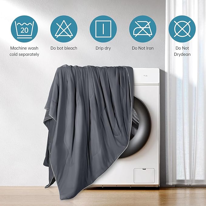 EASELAND Cooling Comforter King, Cold Touch Fabric Absorbs Body Heat, - Image 8