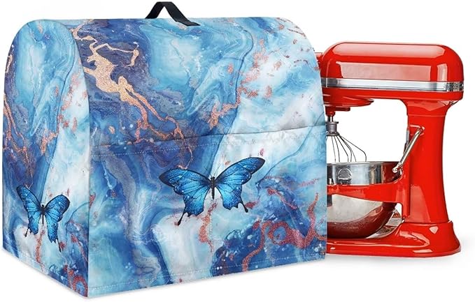 Blue Marble and Butterfly Mixer Covers Stand Mixer Dustproof Cover Compatible by Unknown