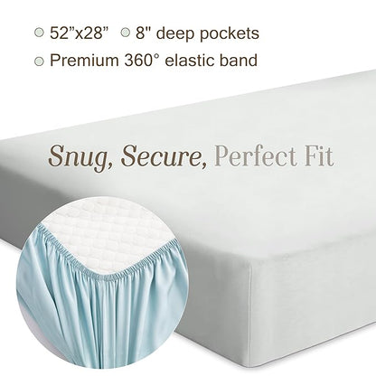 Bella Coterie Luxury Bamboo Viscose Crib Sheet | Organically Grown | Ultra Soft - Image 5