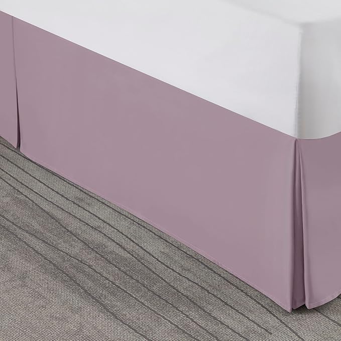 Nestl Dusty Purple Bed Skirt Cal King Size - Image 8