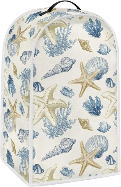 Talayituse Starfish Conch Coral Print Blender Dust Cover, Fingerprint - Image 2
