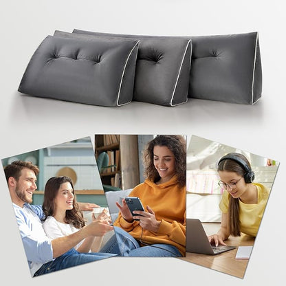 Headboard Wedge Pillows Twin/Twin XL, Ergonomic Bed Triangular Headboard Pillow - Image 7