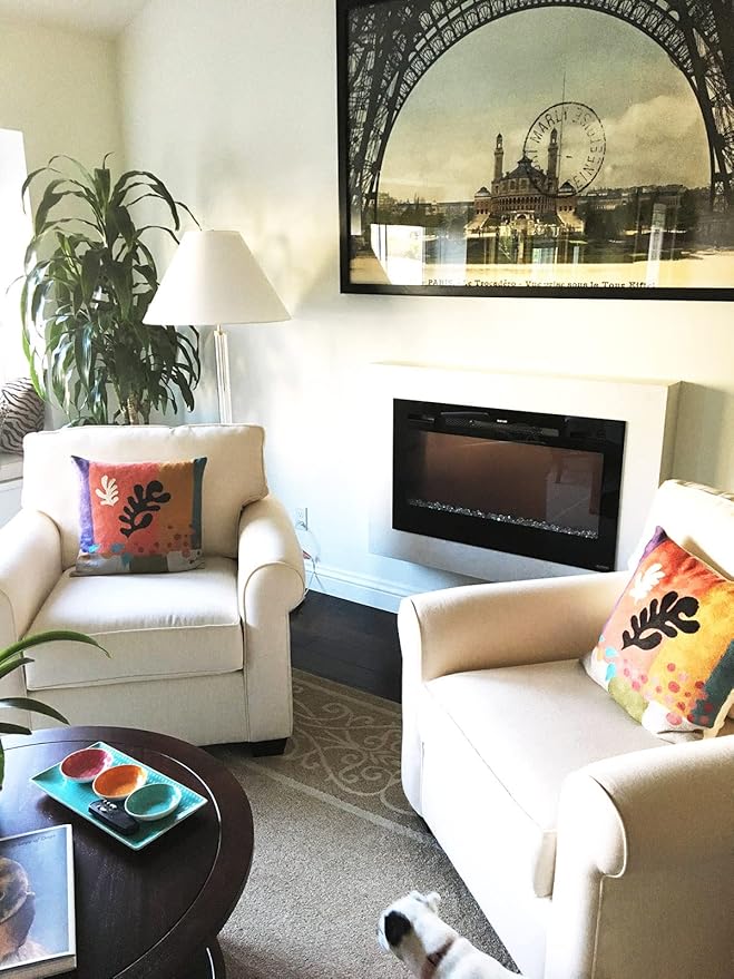 Matisse Coral Pillow Cover | Orange Modern Pillows | Modern Chair Cushion| - Image 2