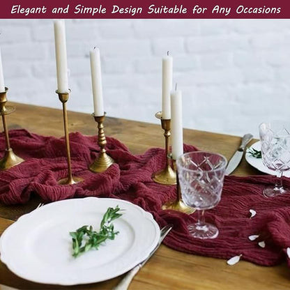 12 Pack Cheesecloth Table Runner 35x72 Inch Boho Gauze Table Runner Rustic - Image 7