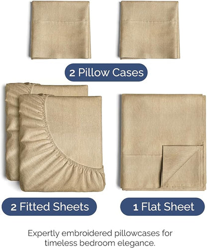 Split King Size 5 Piece Sheet Set - Image 2