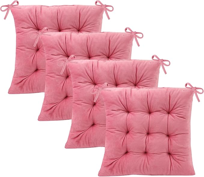 4 Pack Square Seat Cushion Chair Pads by MissSoul