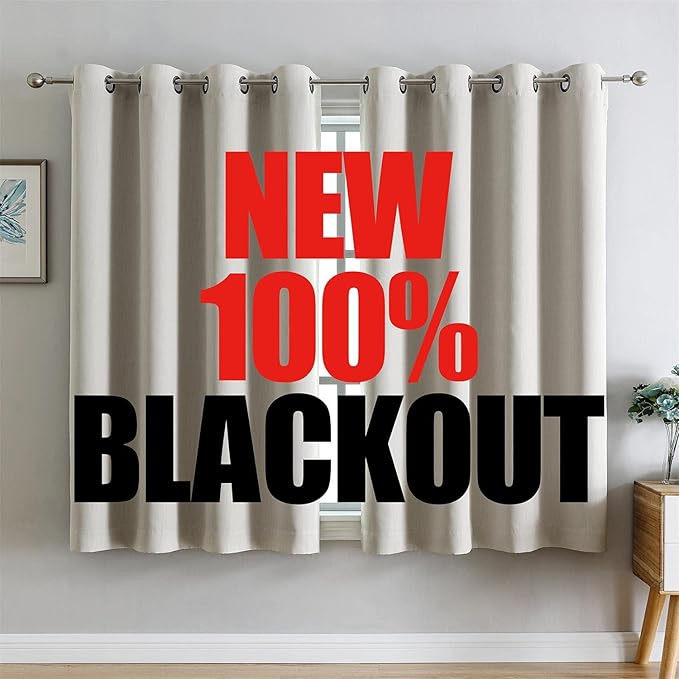 G2000 100% Blackout Curtains for Bedroom Living Room 63 Inch Length Beige Room by G2000