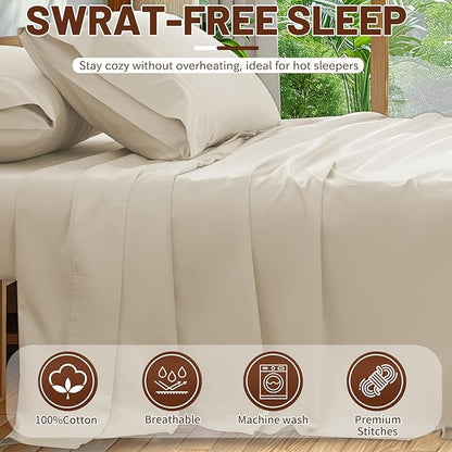 Extra Deep Pocket King Sheets 18-24 Inch 100% Egyptian Cotton 1000 Thread Count - Image 6