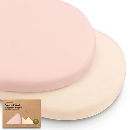 2-Pack Organic Bassinet Sheets for Girls, Boys by KeaBabies