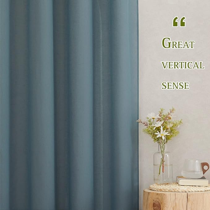 NICETOWN Sheer Linen Curtains 84 inch Long - Image 3