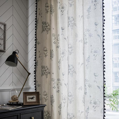 Boho Curtains 96 Inch Length 2 Panels Farmhouse Living Room Semi Sheer Drapes - Image 6