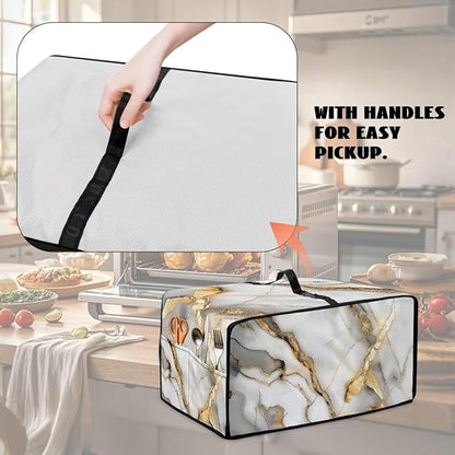 Toaster Oven Dust Cover with Storage Pockets, Protective Decorative Smart Oven - Image 4