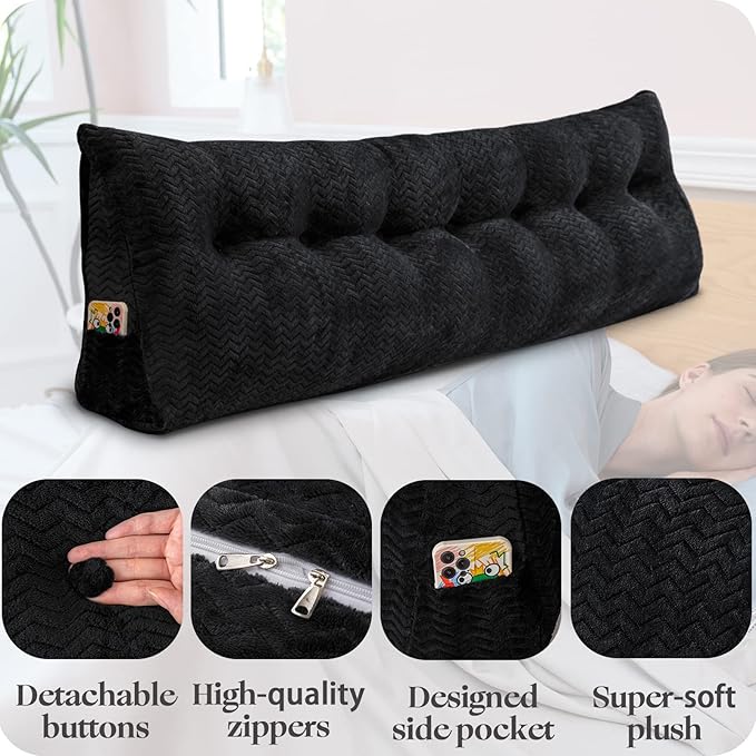 Large Bolster Triangular Headboard Wedge Backrest Positioning Support Bed Rest - Image 3