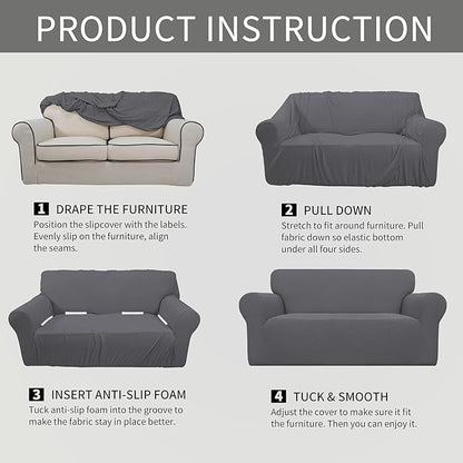 Easy-Going Stretch Oversized Loveseat Slipcover 1-Piece Sofa Cover Furniture - Image 6