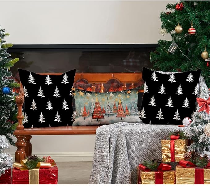 DFXSZ Christmas Pillow Covers 18x18 inch Set of 2 Christmas Tree Decorative - Image 5