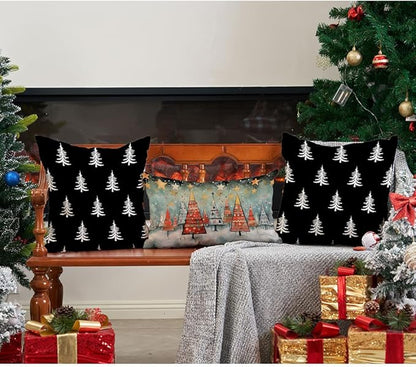DFXSZ Christmas Pillow Covers 18x18 inch Set of 2 Christmas Tree Decorative - Image 5