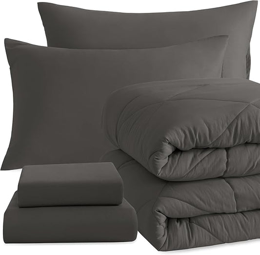 NTBAY Twin Comforter Set with Sheets, 5 Pieces Soft and Breathable Twin Bedding by NTBAY