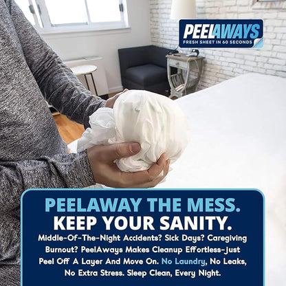 Peelaways Waterproof Disposable Bed Sheets – As Seen On Shark Tank | 3-Layer - Image 6