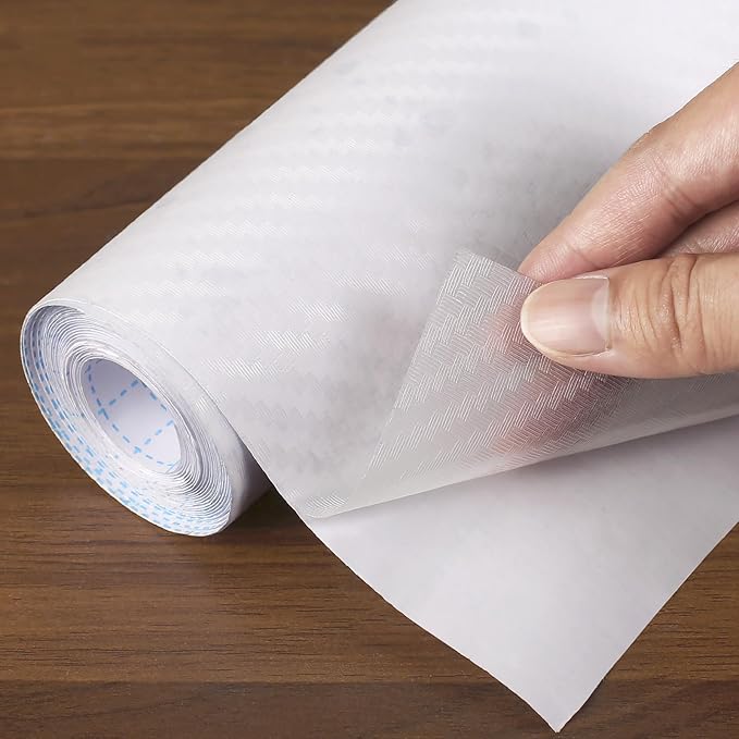 Self-Adhesive Shelf Liner Kitchen Liner, Waterproof Backed Paper Easy Peel and by ChiKiner