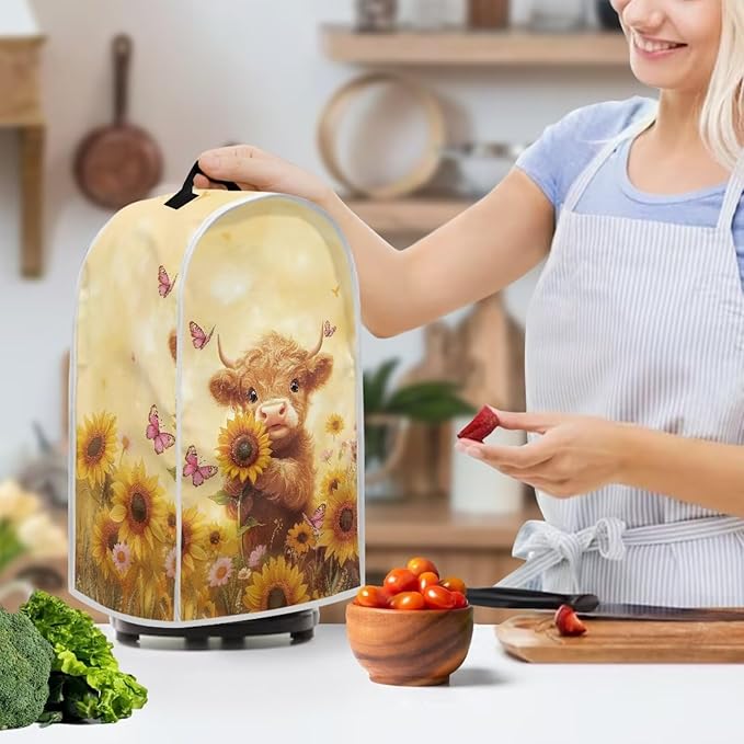 Highland Cow Blender Cover for Kitchen Blender Dust Cover Reusable Food - Image 2