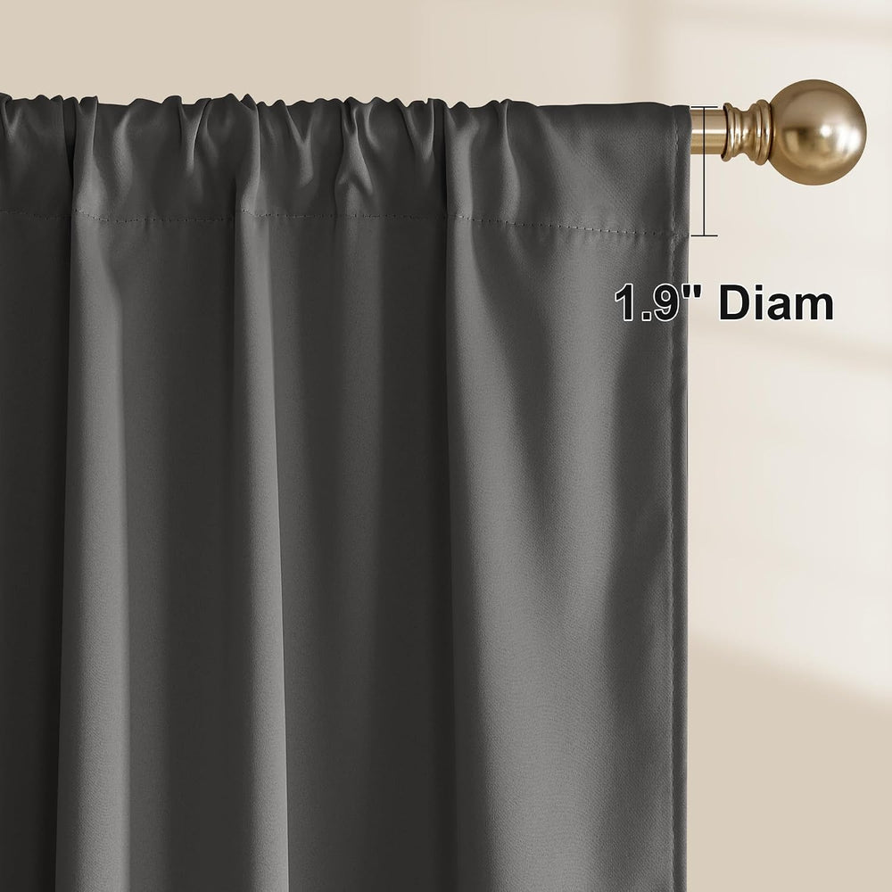 NICETOWN 100% Blackout Curtains for Bedroom 84 inches Long, Rod Pocket Therma...