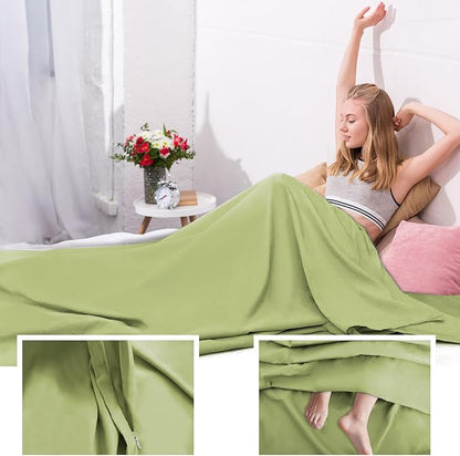 Sleeping Bag Liner, Travel Sheet & Adult Sleep Sack, Camping Sheets Travel - Image 7