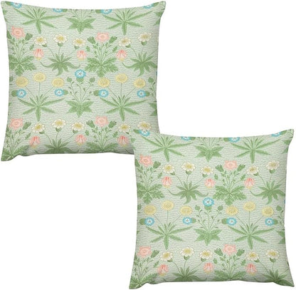 William Morris Floral Original Throw Pillow Covers Boho Chic Retro Floral Cozy by XBDDZSW