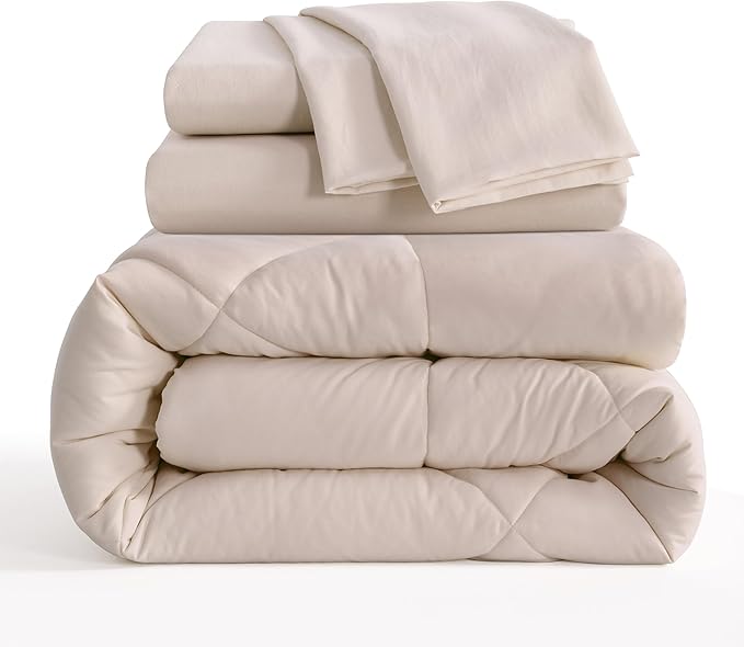 NTBAY Twin Comforter Set with Sheets, 5 Pieces Soft and Breathable Twin Bedding - Image 2
