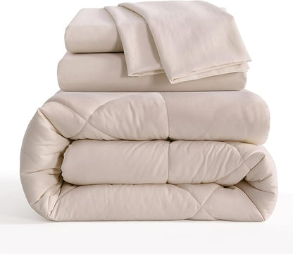 NTBAY Twin Comforter Set with Sheets, 5 Pieces Soft and Breathable Twin Bedding - Image 2