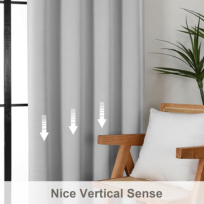 Gwine Silver Grey Blackout Curtains - Image 4