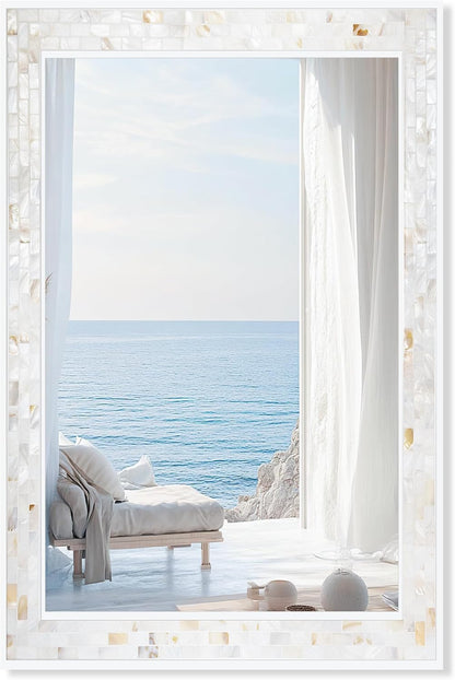 tanmicoshomy white 24 x 36 inch mosaic bathroom, main product view