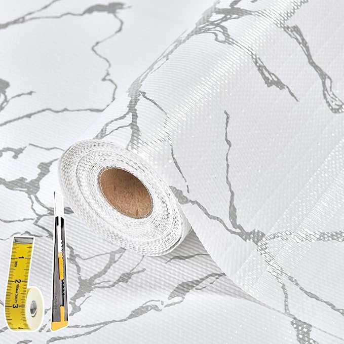 Drawer and Shelf Liner for Kitchen Cabinet: 23.6 in X 20 Ft Non Slip Waterproof by Kimhan